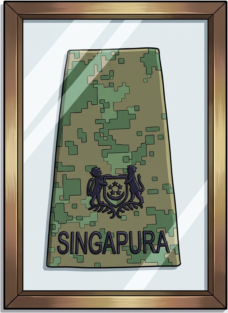 Framed Major rank epaulette
