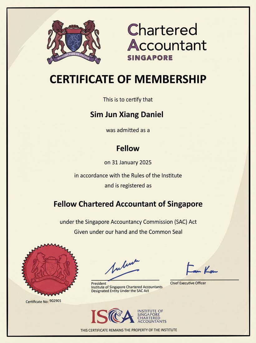 Framed ISCA Fellow certificate